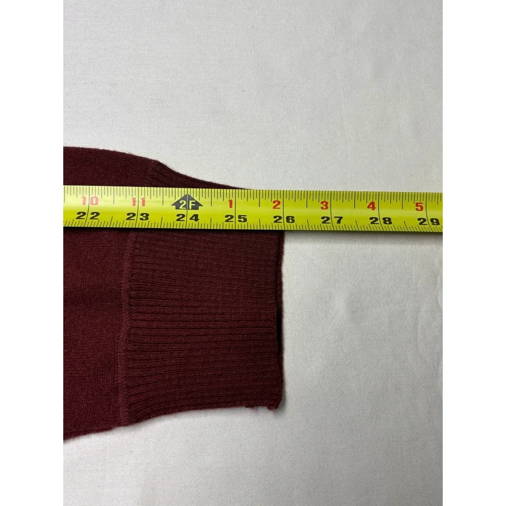 The‎ North Face Mens XXL Quarter Zip Wool Blend Sweater Maroon Burgundy Pullover